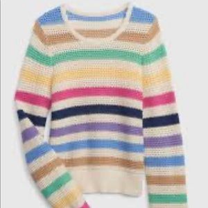 NWT Gap striped crochet sweater